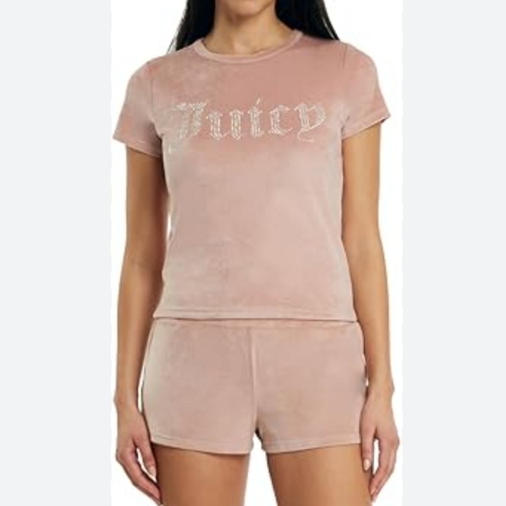 Juicy Couture 2 Piece Velour Sleepwear Set